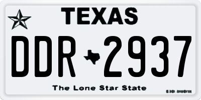 TX license plate DDR2937