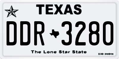 TX license plate DDR3280