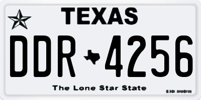 TX license plate DDR4256