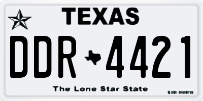TX license plate DDR4421