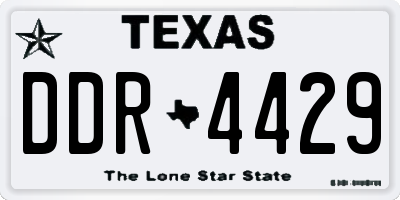 TX license plate DDR4429