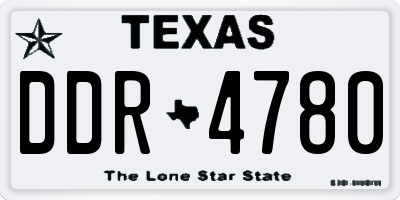 TX license plate DDR4780