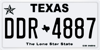 TX license plate DDR4887