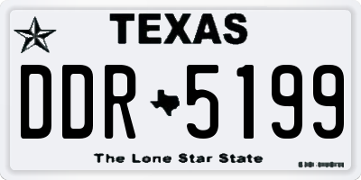TX license plate DDR5199