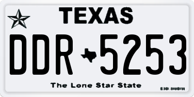 TX license plate DDR5253