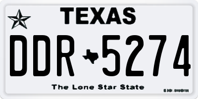 TX license plate DDR5274