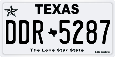 TX license plate DDR5287