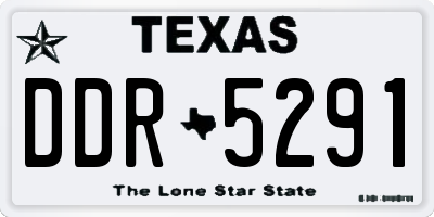 TX license plate DDR5291