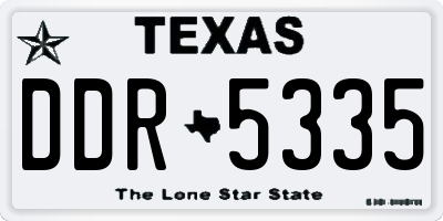 TX license plate DDR5335