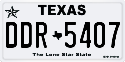 TX license plate DDR5407