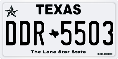 TX license plate DDR5503