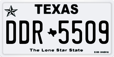 TX license plate DDR5509
