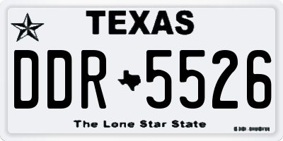TX license plate DDR5526