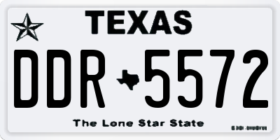 TX license plate DDR5572