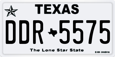 TX license plate DDR5575