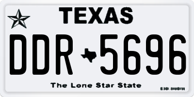 TX license plate DDR5696