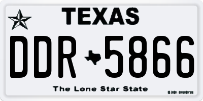 TX license plate DDR5866
