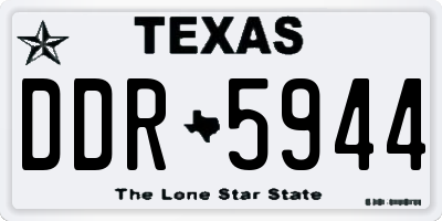 TX license plate DDR5944