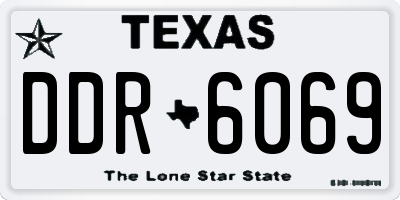 TX license plate DDR6069
