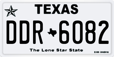 TX license plate DDR6082