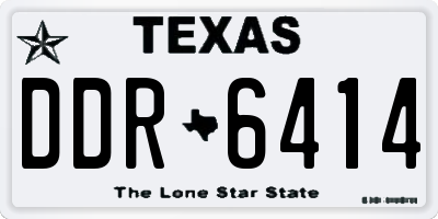 TX license plate DDR6414