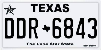TX license plate DDR6843