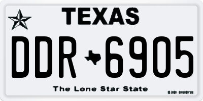 TX license plate DDR6905