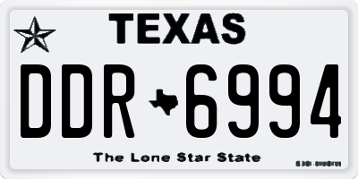 TX license plate DDR6994