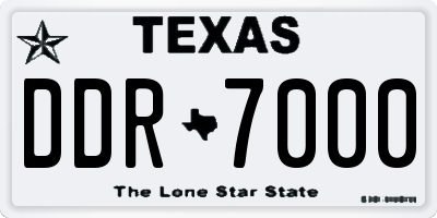 TX license plate DDR7000
