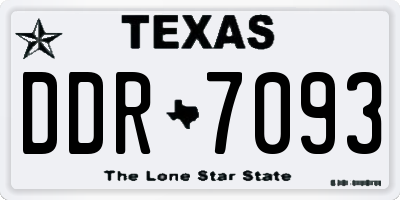 TX license plate DDR7093