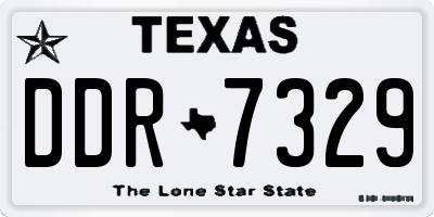 TX license plate DDR7329
