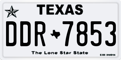 TX license plate DDR7853