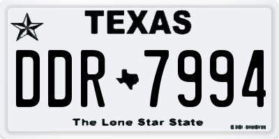 TX license plate DDR7994