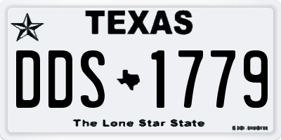 TX license plate DDS1779
