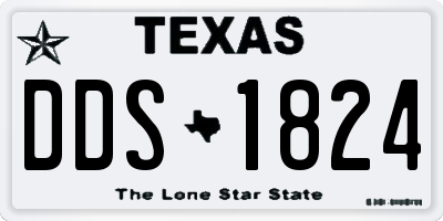 TX license plate DDS1824