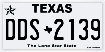 TX license plate DDS2139