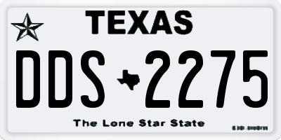 TX license plate DDS2275