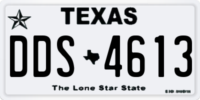 TX license plate DDS4613
