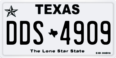 TX license plate DDS4909
