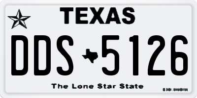 TX license plate DDS5126