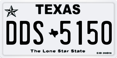 TX license plate DDS5150
