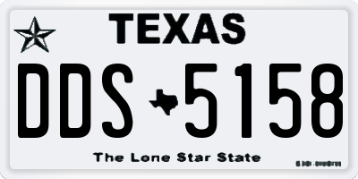 TX license plate DDS5158