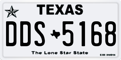 TX license plate DDS5168