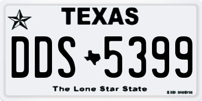 TX license plate DDS5399