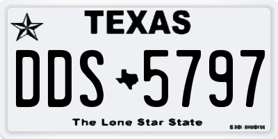 TX license plate DDS5797