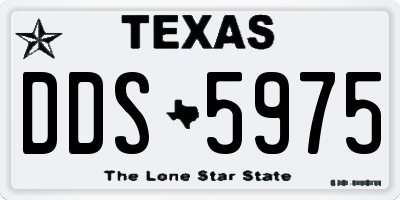 TX license plate DDS5975