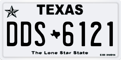 TX license plate DDS6121