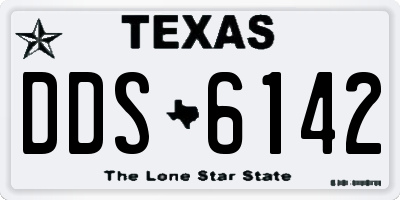 TX license plate DDS6142