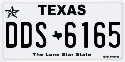 TX license plate DDS6165