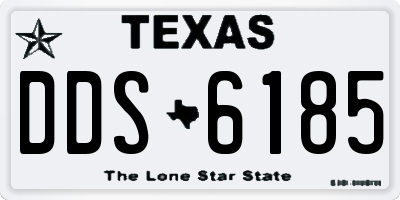 TX license plate DDS6185